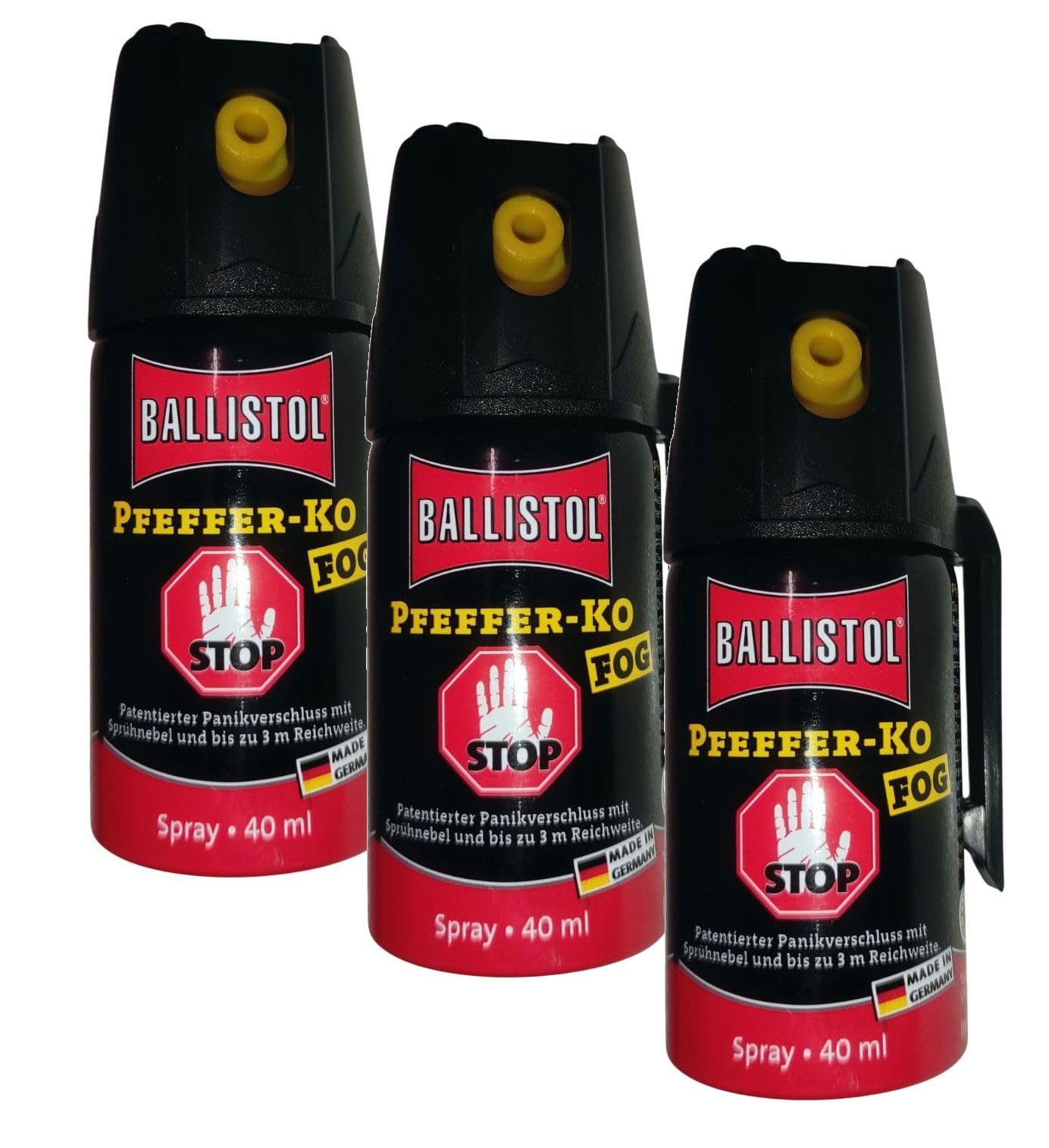 3 cans KO Fog pepper spray with spray 1.4oz - Repellent Spray Family Pack