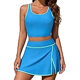 Jolefille High Waisted Bikini Sets for Women Tummy Control Swimsuit Two Piece Bathing Suit Skirt Teens Shorts Swim Suits 2026