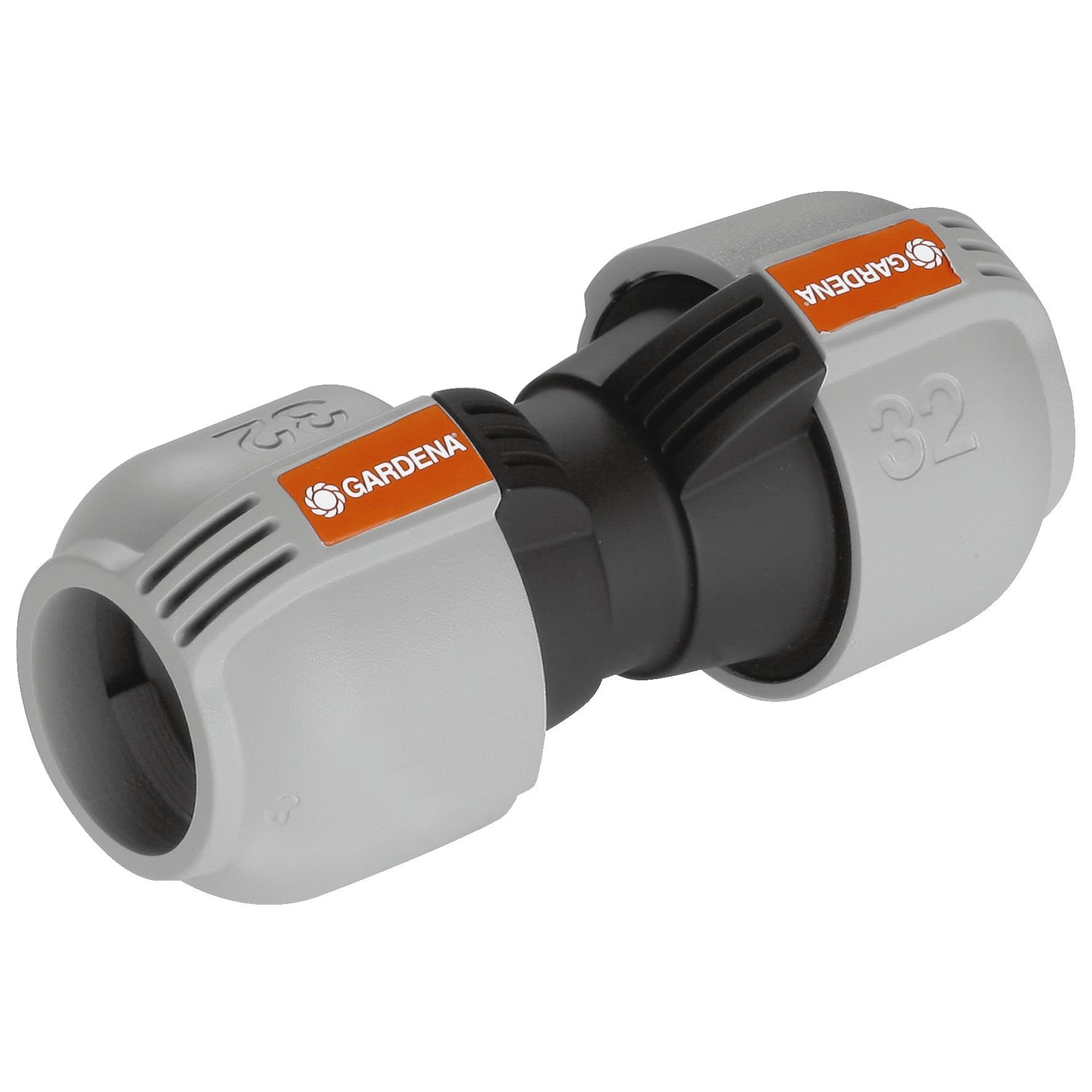 Gardena Conector 32 mm. Para prolongar una instalación de riego. Equipado con el sistema de conexión “Quick & Easy”. A granel.