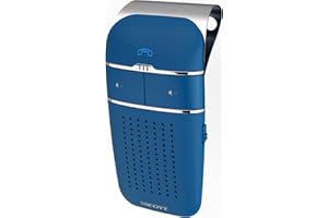 Emerson HH Scott Bluetooth Hands-Free Car Speakerphone, Magnetic Phone Mount, S100101, Blue