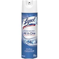 Lysol Disinfectant Spray, All in One, Spring Waterfall, Disinfect and Eliminate Odours on Hard Surfaces and Fabrics, Kills 99