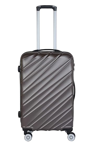 3G Combat Series Unisex ABS 20 Inch/55 cm 4 Wheels Yellow Hard Sided Luggage Trolley Cabin Size Suitcase