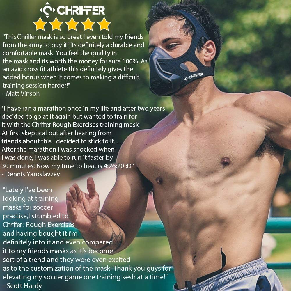 Chriffer Workout Mask with 48 Breathing Resistance Levels : Sports & Outdoors