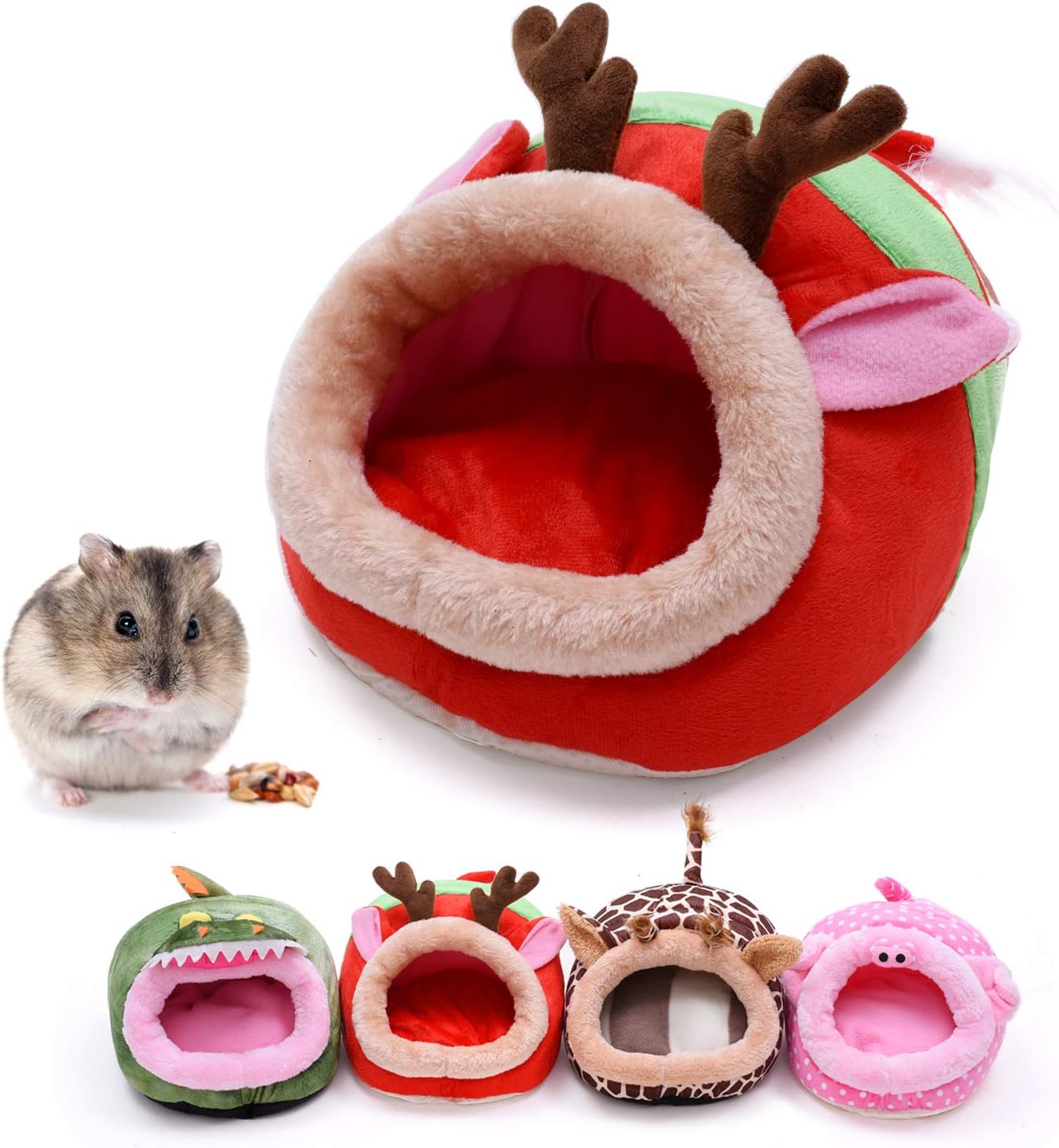 Warm Small Pet Animals Bed —Guinea Pigs Bed,Hedgehog Winter Nest,Rat Chinchillas & Hamster Bed/Cube/House, Habitat, Lightweight, Durable, Portable, Cushion