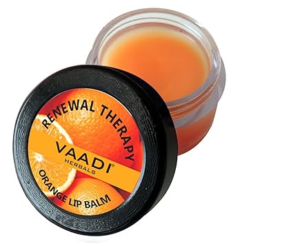 Vaadi Herbals Lip Balm, Orange and Shea Butter, 10g