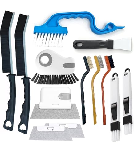 KieTeiiK Lot De 2 Brosses De Nettoyage Pour Crevasses - Rotatives à 360