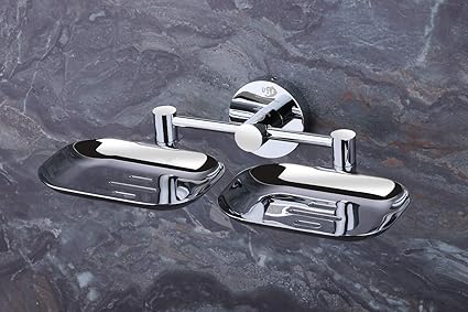 ARYAN Platinum Double Soap Dish-Soap Stand-Bathroom Soap Holder-Anti Rust-Corrosion Free (Glossy Finish, High Grade 304 Stainless Steel, Anti Rust, Corrosion Free) - Bathroom Accessories - PUMA Series