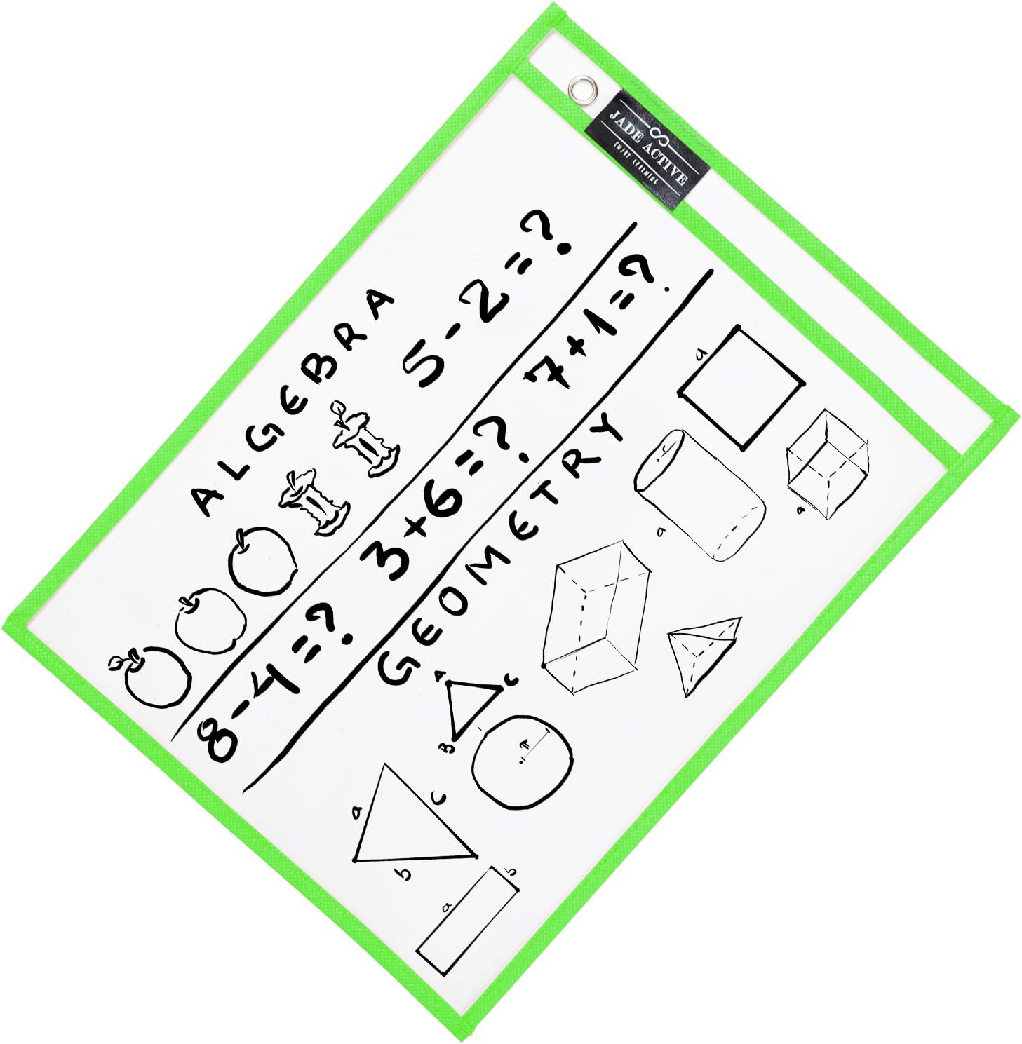 Dry Erase Pockets Sheet Protectors - Reusable + Oversized - Size 10 X 13 Inches - 30 Plastic Sleeves - Mixed Colors - Ideal to use at School or at Work : Office Products