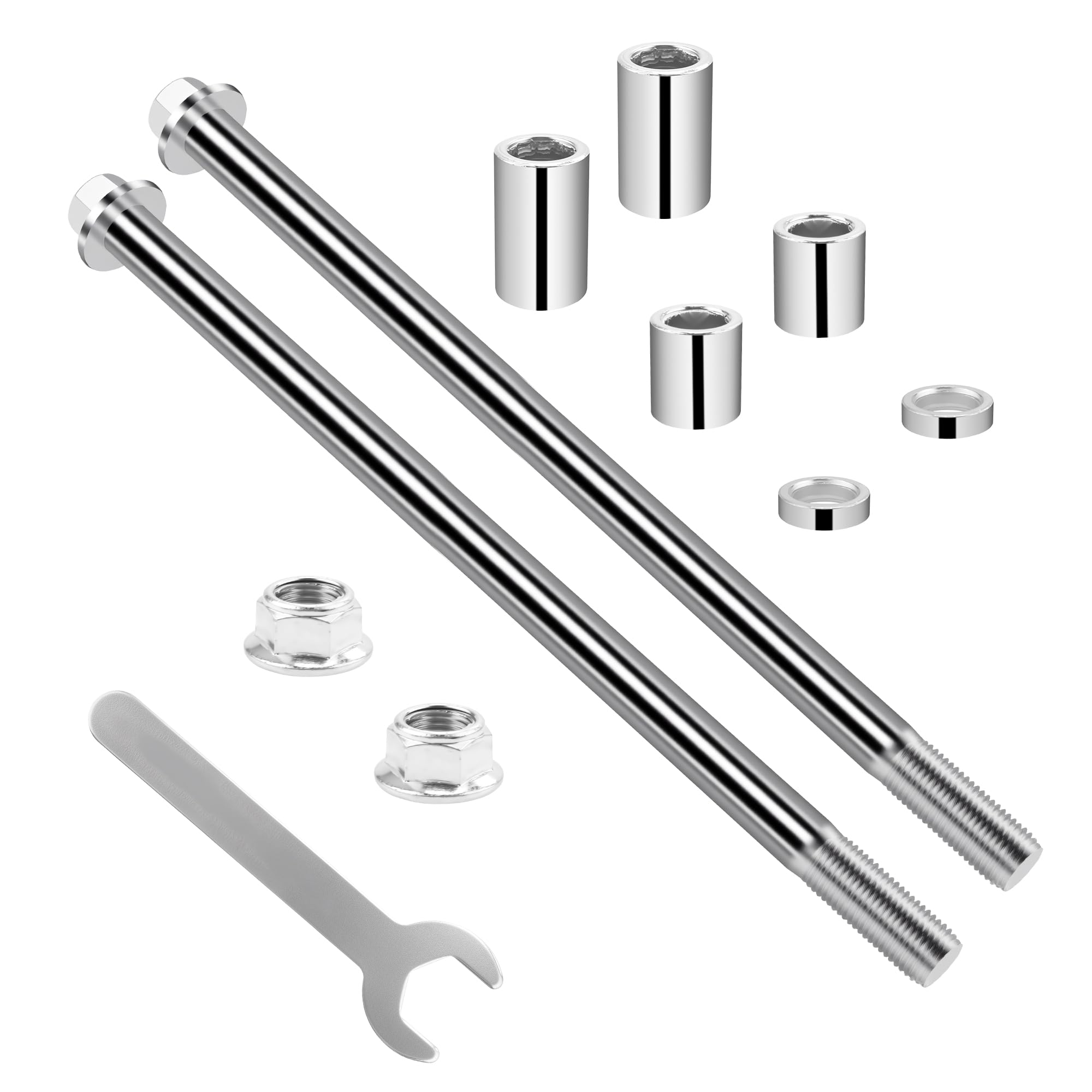 Photo 1 of 12mm 230mm Front Rear Wheel Axle with Bushing 30mm 20mm 5mm Compatible with 50cc 110cc 125cc Dirt Bike Moped Scooter QUAD ATV Mini Bike Parts 2PCS