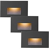 TUMUPSM Step Lights Outdoor Indoor LED Stair Lights, 3000K Warm White 12V Low Voltage, 4W 350LM IP66 Waterproof, Horizontal B