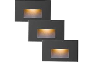TUMUPSM Step Lights Indoor Outdoor Stair Lights Dimmable 120V, 3000K Warm White, IP66 Waterproof Horizontal LED Lights for St