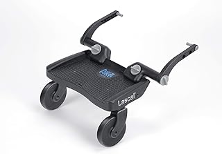 Lascal BuggyBoard Mini 3D, Kinderbuggy Trittbrett mit strukturierter Stehfläche, Kinderwagen Zubehör für Kinder von 2-6 Jahren (22 kg), kompatibel mit fast jedem Buggy und Kinderwagen, blau