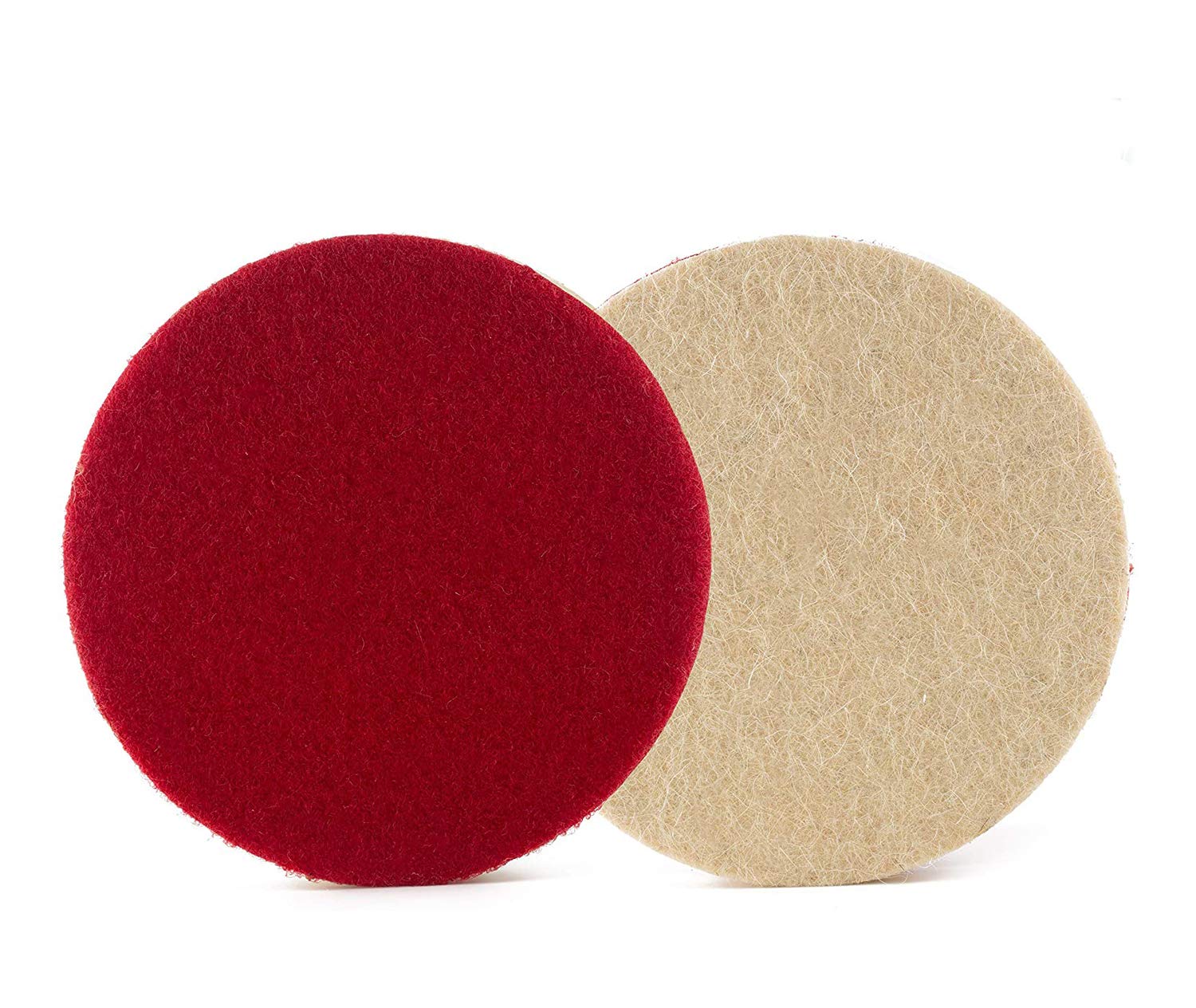 GLASS POLISH PRO Dense Felt Polishing Pad 125mm (5") for Low and High Speed Dual Action and Rotary Polishers, Hook and Loop Backing, for Glass, Metal, Ceramic, Stone and Marble - GP11033