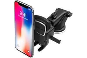 iOttie Easy One Touch 4 Dash & Windshield Universal Car Mount Phone Holder Desk Stand for -iPhone, Samsung, Moto, Huawei, Nokia, LG, Smartphones, Black
