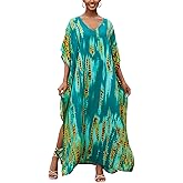 IMAGEKOPE Kaftan for Women Plus Size Bathing Suit Cover up Batwing Dress Loose fit Moroccan Caftan mumu Dresses for Women