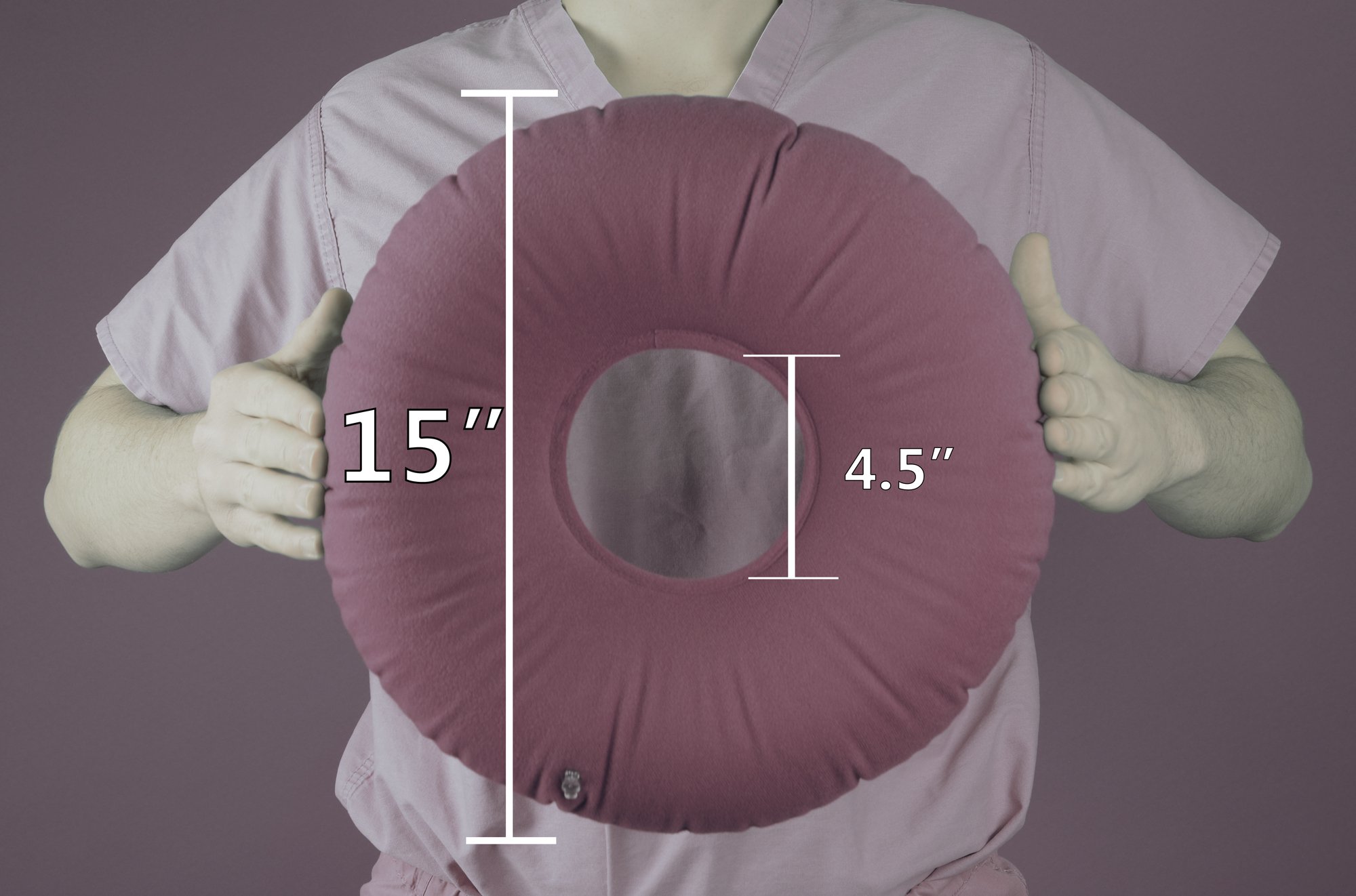 Dr. Frederick's Original Donut Pillow 15" Inflatable Donut Cushion