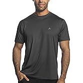 Arctic Cool Men’s Crew Neck Instant Cooling Moisture Wicking Performance UPF 50+ Short Sleeve Workout Shirt