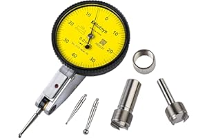 Mitutoyo 513-404-10A DIAL TI, MID, STD 0.8 mm, 3 μm Accuracy, 0.01 mm, Yellow (Pack of 7)