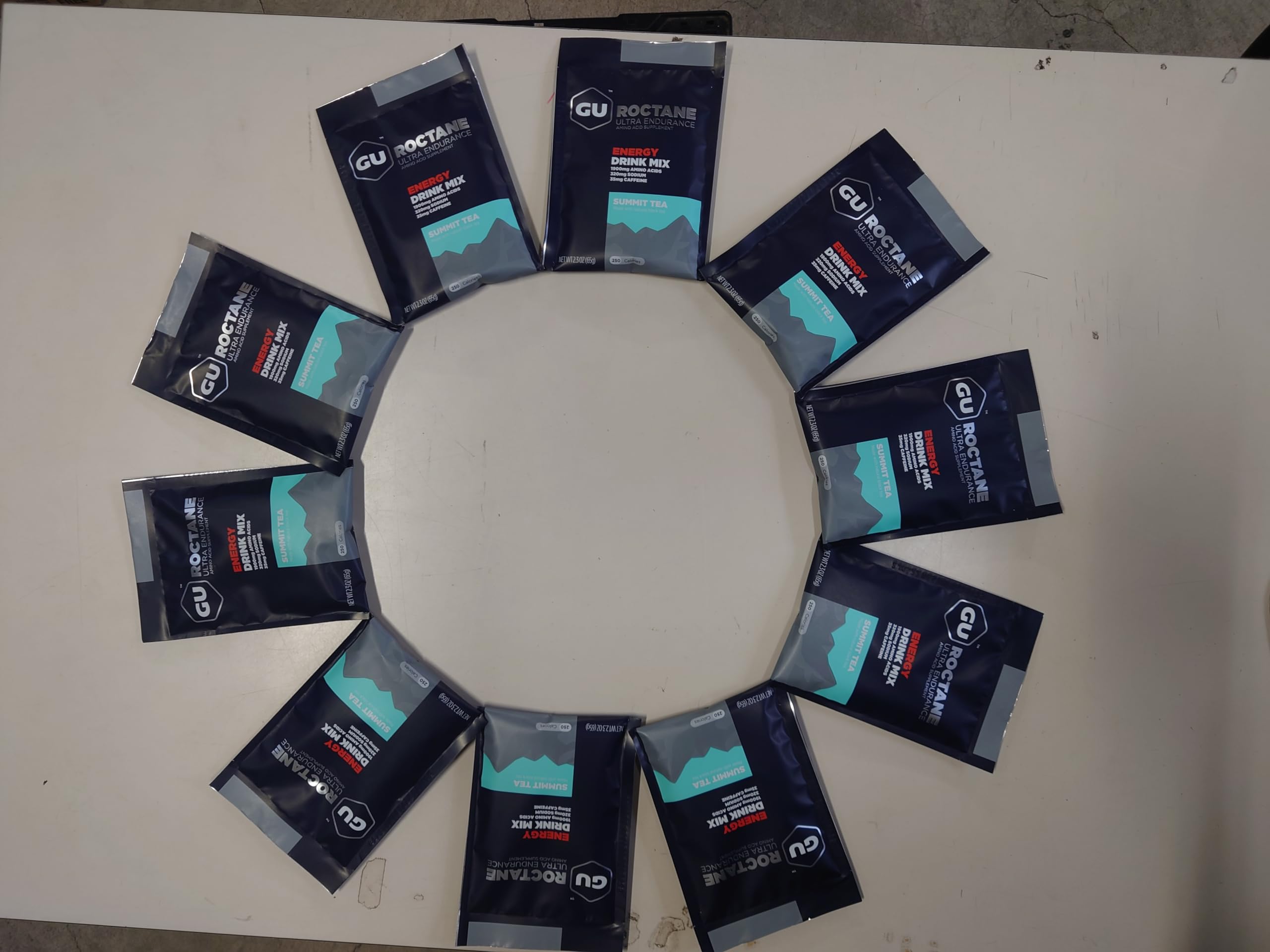 GU Energy Roctane Ultra Endurance Energy Drink Mix, Vegan, Gluten-Free, Kosher, and Dairy-Free n-the-Go Energy for Any Workout, 10 Single-Serving Packets, Summit Tea