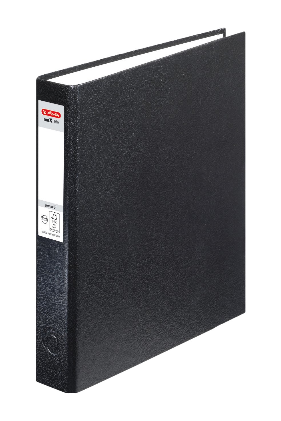 Herlitz max. File Protect A5 Ring Binder – 1 x 2 Ring Mechanism 25 mm Filling Height – Blue Black