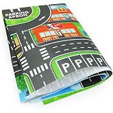 City Life Kids Road Traffic Playmat Rug, Non-Slip Carpet Fun Educational for Play Area Playroom Bedroom, Car City Parking Map,City Parking Map
