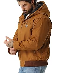 TUAOVA Men's Work Coat Washed Duck Fleece Lined
