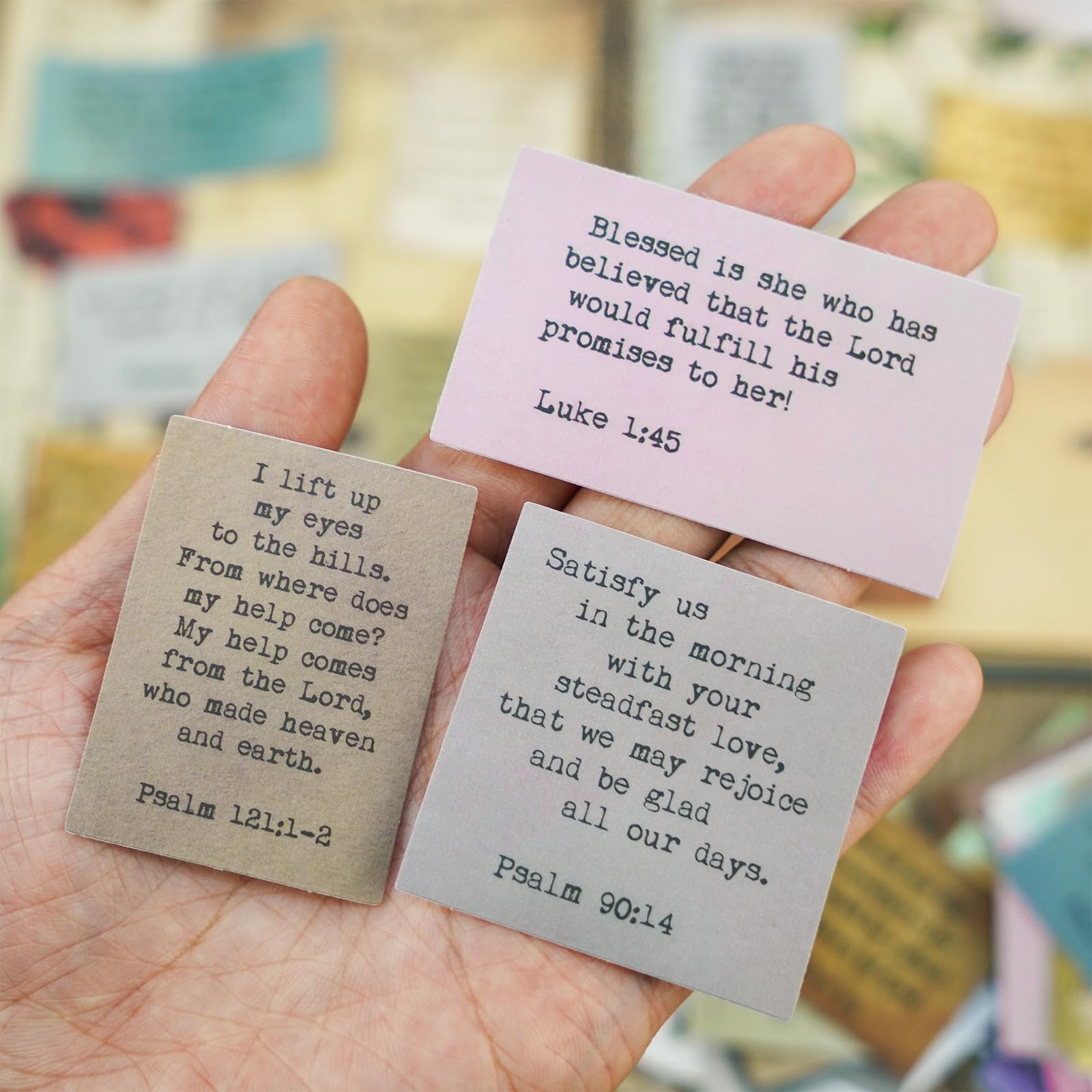 120 Pieces Retro Bible Verse Stickers (2 Pieces of Each), Inspirational Christian Vintage Journaling Stickers Typewriter Font Quotes Bible Study Supplies for Water Bottle Laptop Scrapbooking Decals