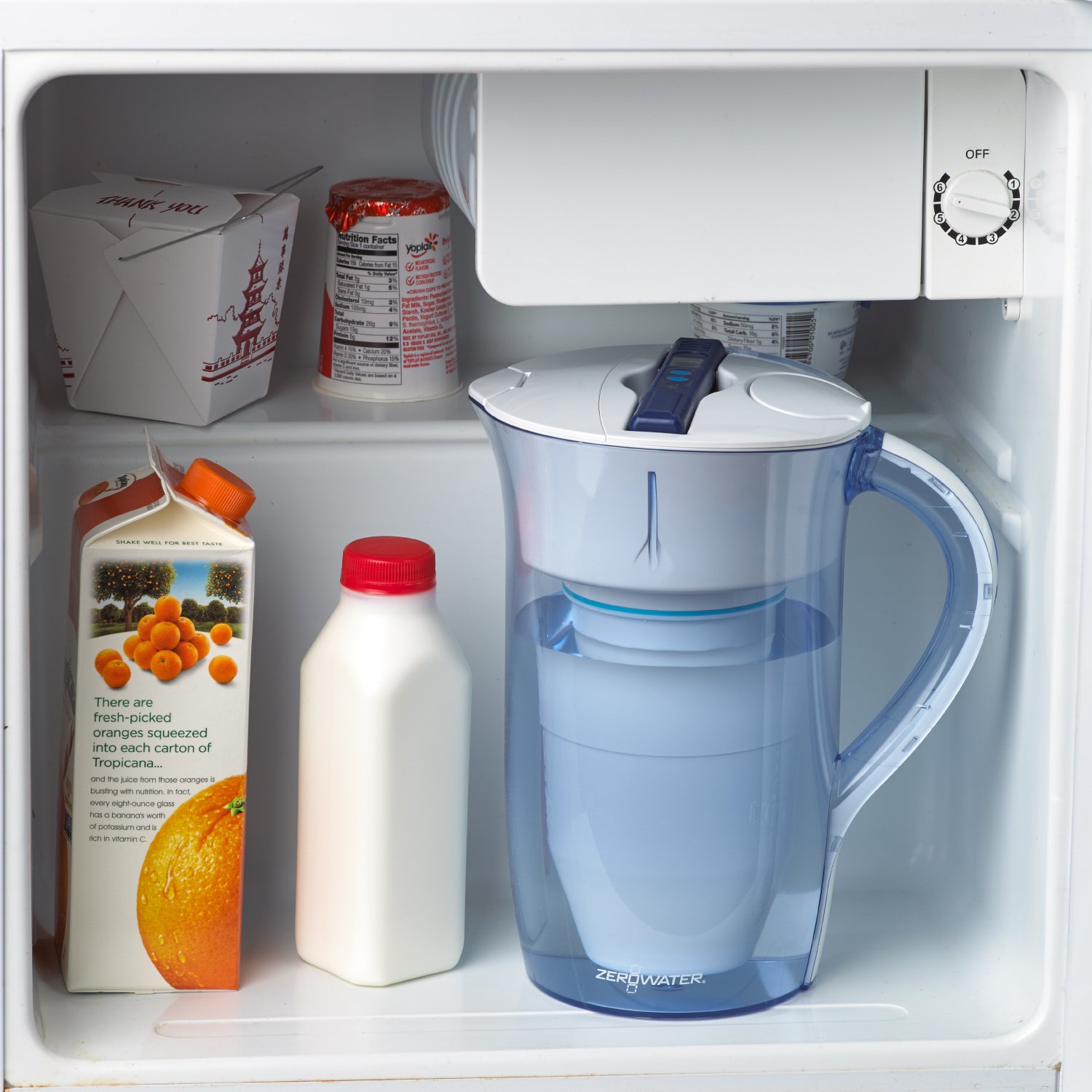 ZeroWater, 10 Cup Round Pitcher with Free Water Quality Meter, BPAFree