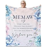 ACGMVCO Memaw Gifts, Gifts for Memaw, Memaw Blanket 60" x 50", Memaw Gifts for Mother's Day, Birthday Gifts for Memaw, Memaw Gifts for Grandma, Memaw Gifts from Grandkids, Memaw Gifts for Christmas