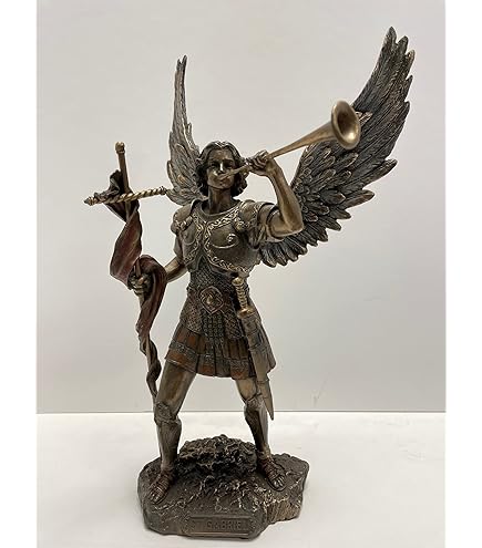 Amazon.com: Archangel- St. Gabriel with Cross and Trumpet Statue