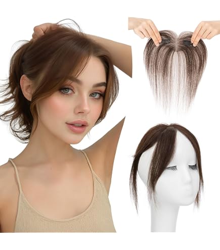 Amazon.com : Hairro Human Hair Toppers For Women No Bang  display picture 1