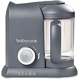 BEABA Babycook Solo 4 in 1 Baby Food Maker, Baby Food Processor, Steam Cook and Blender, Large Capacity 4.5 Cups, Cook Health