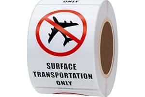 Hybsk 2x3 Inch SURFACE TRANSPORTATION ONLY DOT Warning Labels Stickers Total 300 Labels Per Roll