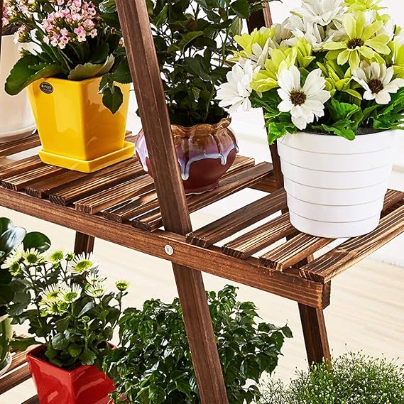 XHH Soporte de Flor de la Planta de Madera sólida del Soporte de ...