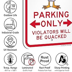 SmartSign Duck Lovers Parking Only Violators