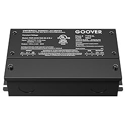 GOOVER 30W Dimmable LED Driver, AC 100V-277V to DC
