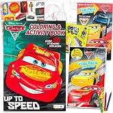 Disney Cars Coloring Book Bundle (Activity Set Featuring Lightning McQueen) | Disney Cars Coloring and Activity Book Set with Stickers for Kids, Boys 3-5 4-8 - Lightning McQueen, Mater Coloring Pages