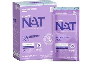 PRÜVIT Keto//OS NAT® Blueberry Acai Keto Supplements – Charged - Exogenous Ketones - BHB Salts Ketogenic Supplement for Workout Energy Boost for Men and Women (20 Count)