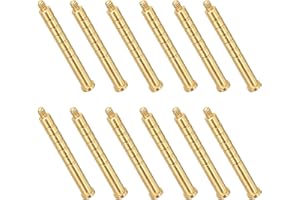 ARRCCHOLIY 12 Pack Archery Brass Arrow Weight Bolt Copper Arrow Insert for .244 Carbon Arrow Field Points Shaft