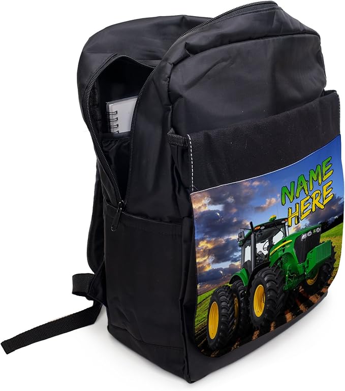 Personalised School Bag Farm Tractor ST754 Boys Backpack Kids Sports