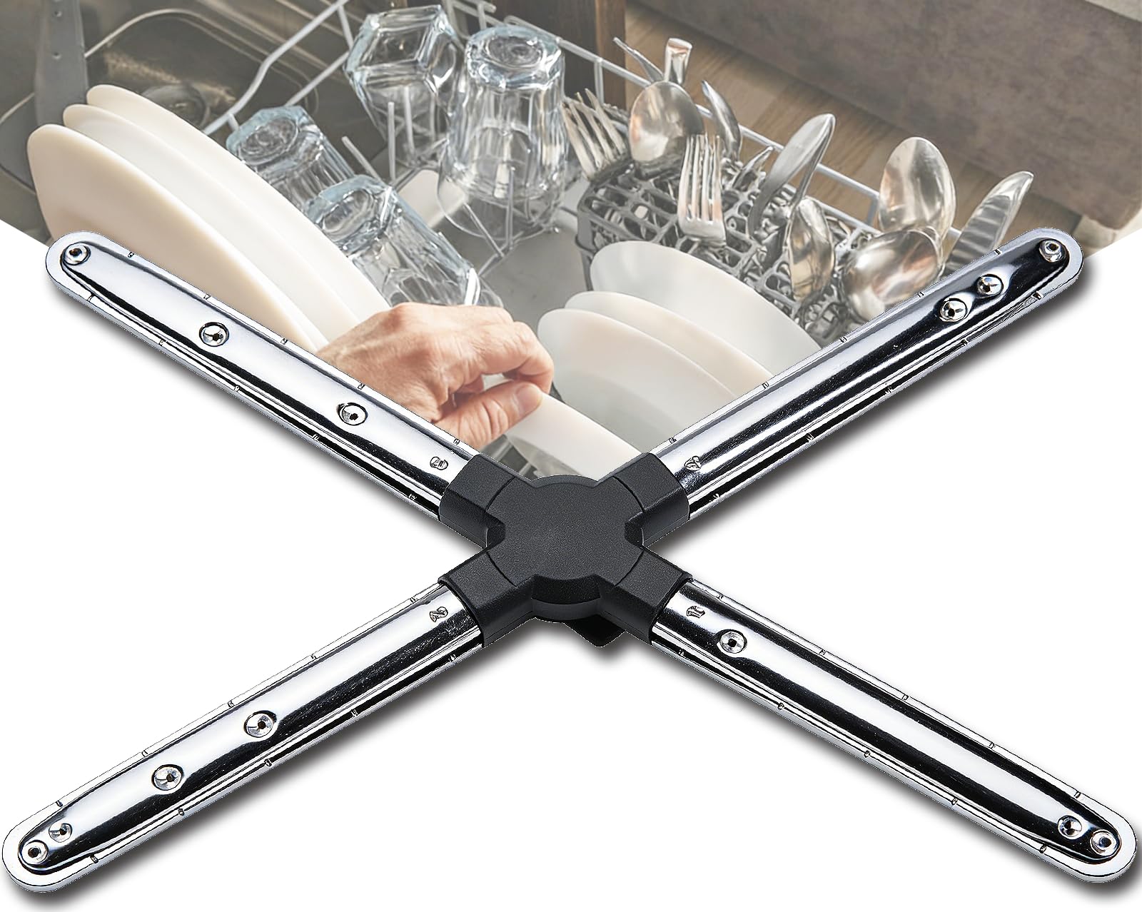 Photo 1 of **PARTIAL SET**W11101428 Dishwasher Lower Wash Arm, W10665718 Bottom Spray Bar Part, W10858786 Lower Wash Arm Replaces, Compatible with Whirlpool Kitchenaid Jenn-Air, Replaceable W10406822, etc.