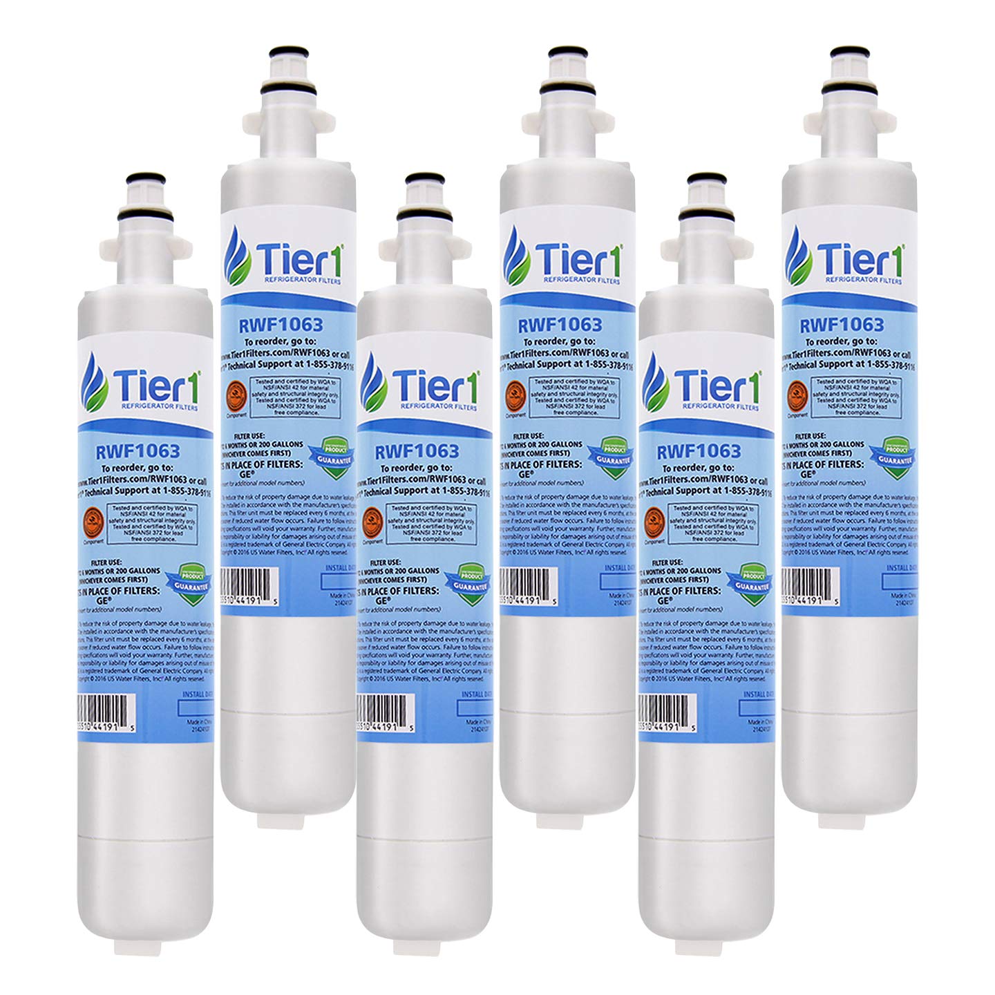Tier1 Replacement for GE RPWF Refrigerator Water Filter (NOT for RPWFE) 6 Pack
