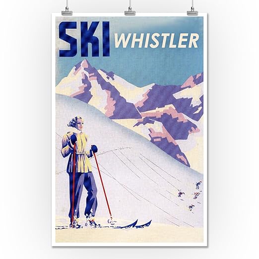  Whistler British Columbia Canada Ski Woman