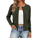 Bellcoco Women's Cardigan Sweaters Lightweight Crew Neck Button Down Long Sleeve Spring Outfits Fashion Clothing 2026