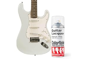 ColorTone Aerosol Guitar Lacquer, Olympic White | Professional Opaque Nitro Spray for Guitars