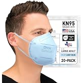 AccuMed BNX KN95 Face Masks Made in USA (Adult Large, Adult Medium, Kids Small) (Earloop) (Model: E95/E95M/E95S)