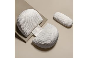 Busarilar Pregnancy Pillows for Sleeping, Maternity Pillow, Pregnancy Body Pillow Support for Back, Legs, Belly, HIPS of Pregnant Women, Detachable and Adjustable with Pillow Cover (White, Small)