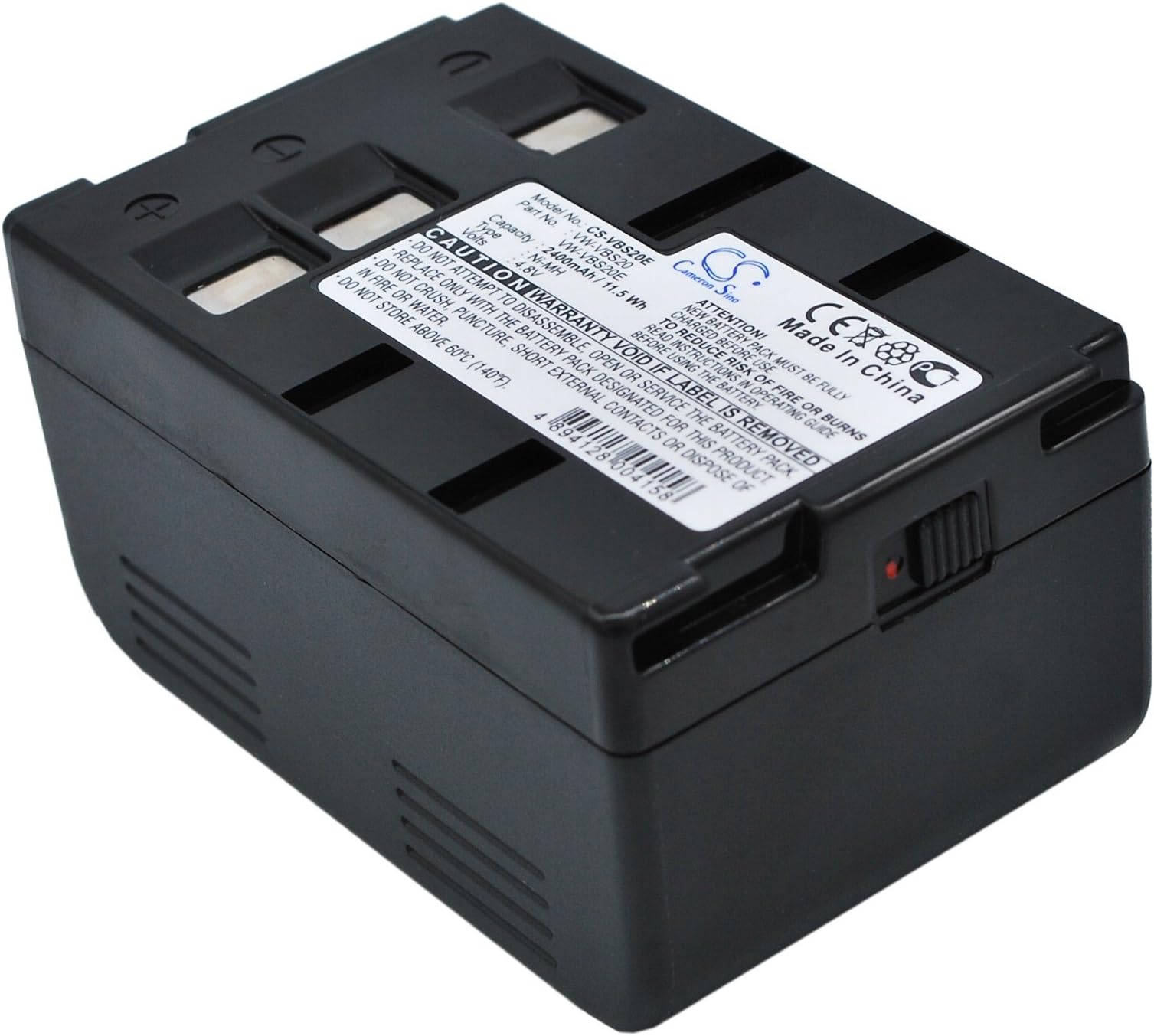 Battery for Panasonic NV-R00PN, 4.8V, 2400mAh, Ni-MH
