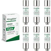Kingdder 6 Pcs 30A 600V Class CC Time Delay Fuse | 10x38mm, 13/32Inch x 1-1/2 Inch Current Limiting Cartridge Fuses Acting Replacement Agent Fuse for Electrical Protection
