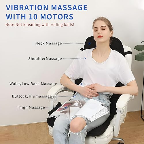 Sotion Seat Massager, Vibrating Back Massager for Chair Massage Cushion, 10  Vibrations to Relieve Stress and Fatigue for Back, Shoulder and Thighs in  Saudi Arabia